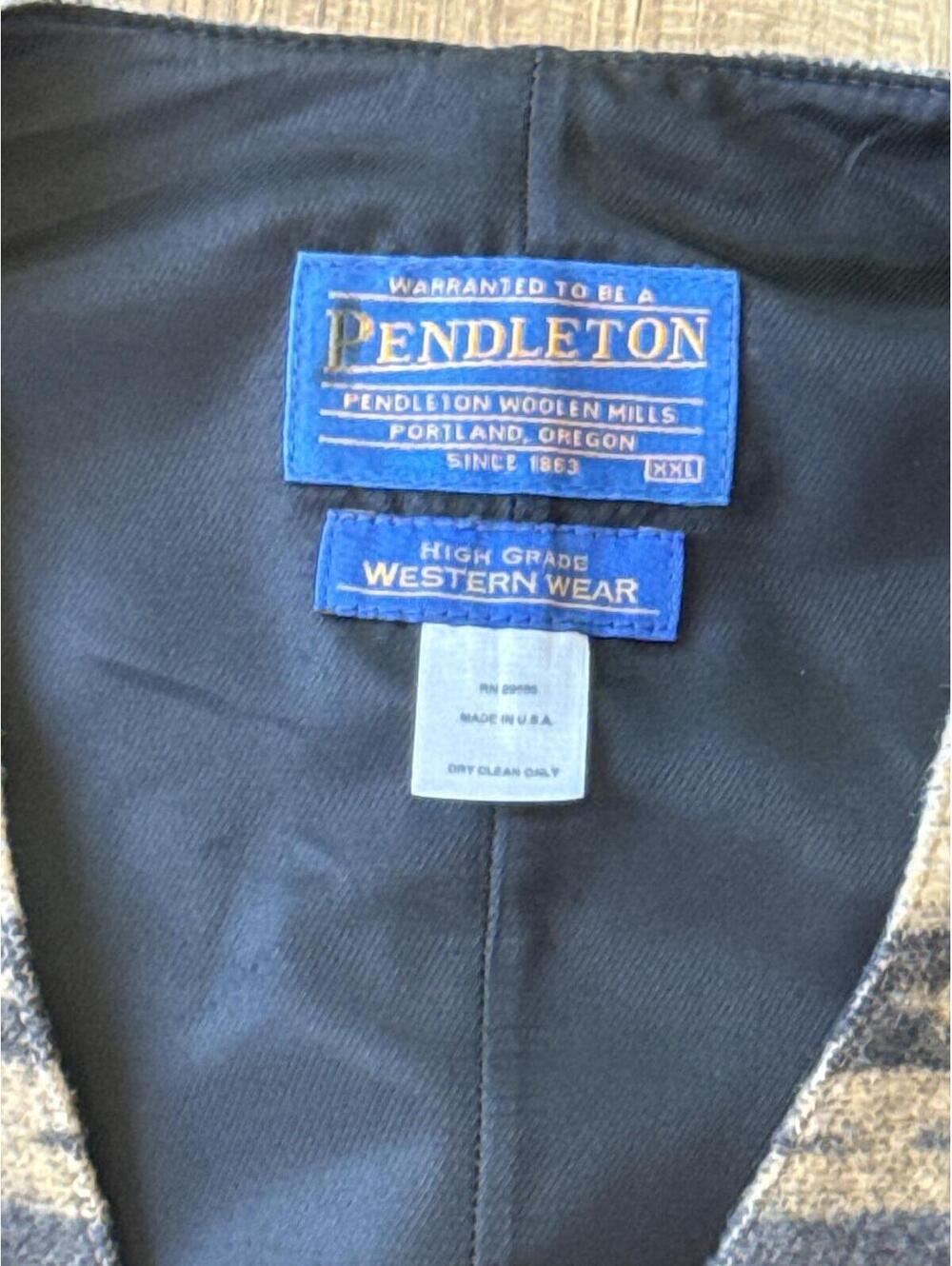 Vintage Pendleton High Grade Western Wear Wool Vest USA Made XXL - Picture 2 of 5